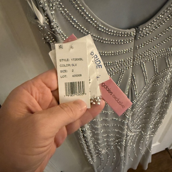 Aqua Formal Silver Dress - Picture 4 of 5